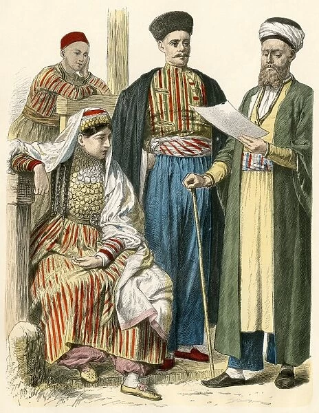 Crimean Tartars. Russian Tartars from the Crimea in their native clothing.