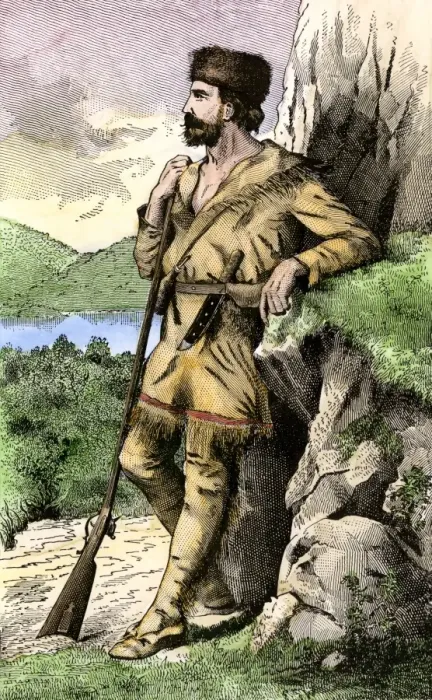 Framed Print : Daniel Boone in the Kentucky wilderness Framed Print : Daniel Boone in the Kentucky wilderness