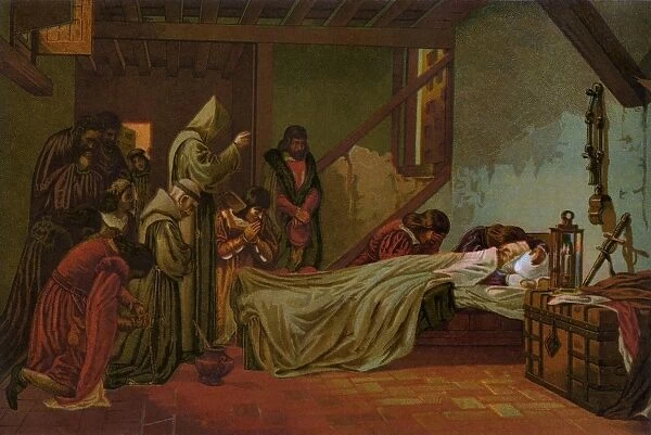 Death of Columbus. Death of Christopher Columbus in Spain, 1506.