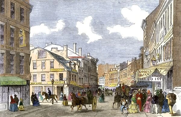Downton Boston shops, 1850s