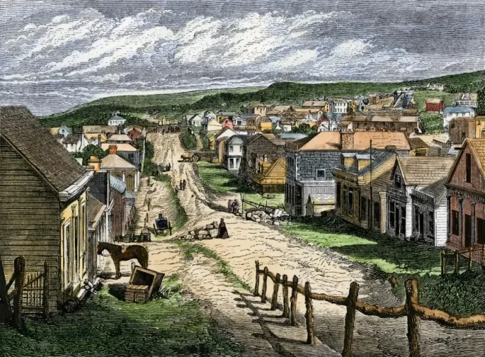 Framed Print : Dunedin, New Zealand, 1860 Framed Print : Dunedin, New Zealand, 1860