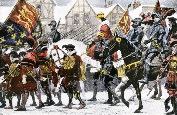 Framed Print : Edward VI entering London in his coronation procession Framed Print : Edward VI entering London in his coronation procession