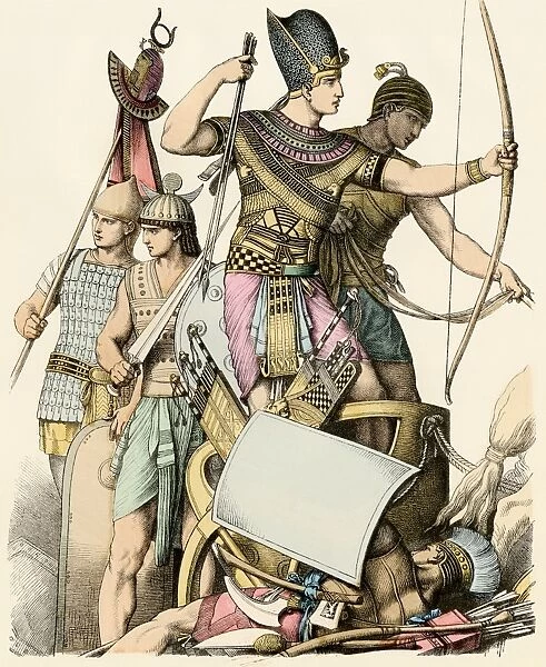 Egyptian pharaoh in battle