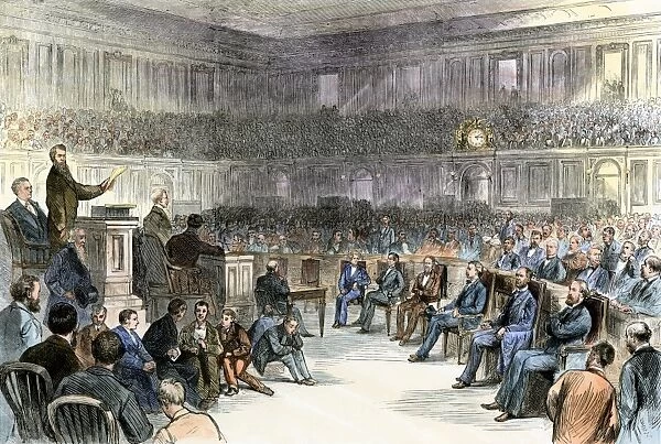 Electoral vote gives Rutherford Hayes the presidency in 1877