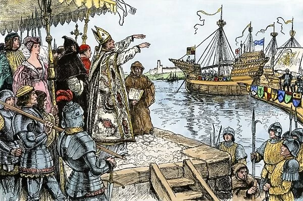 English fleet sailing for France, Hundred Years War