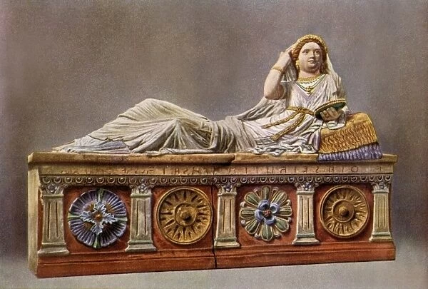 Etruscan sarcophagus with a female effigy