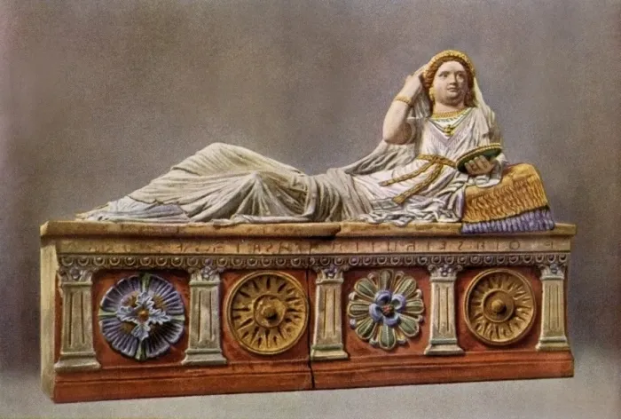 Framed Print : Etruscan sarcophagus with a female effigy Framed Print : Etruscan sarcophagus with a female effigy