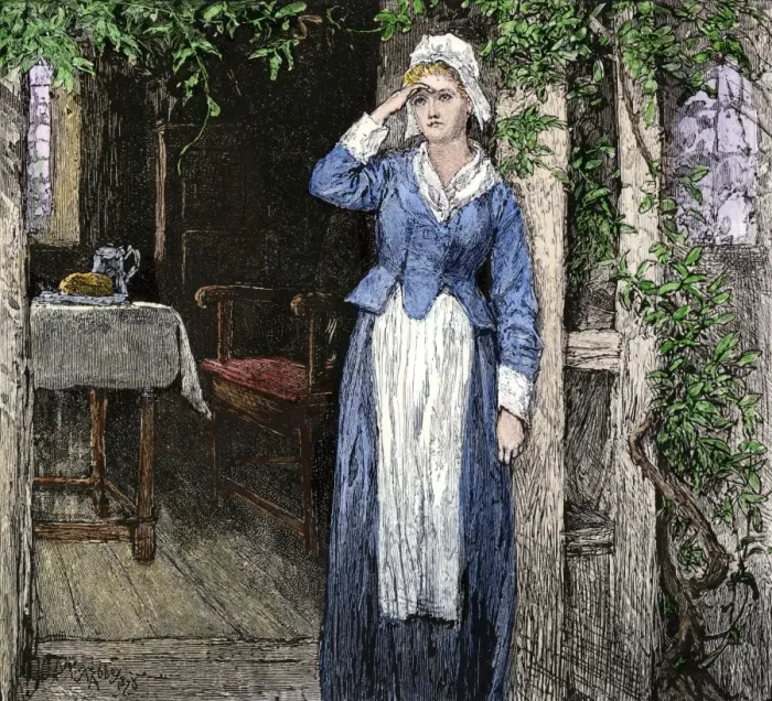 Framed Print : Evangeline, an illustration from the poem by Henry Wadsworth Longfellow Framed Print : Evangeline, an illustration from the poem by Henry Wadsworth Longfellow
