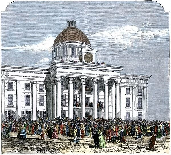 EVCW2A-00011. Jefferson Davis inaugurated as president of the Confederate