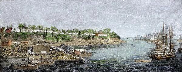 EVCW2A-00124. General Grant's headquarters and base of supplies on the James River
