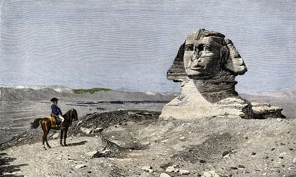 EVNT2A-00045. Napoleon and the Sphinx at the time of the French invasion of Egypt, 1798.