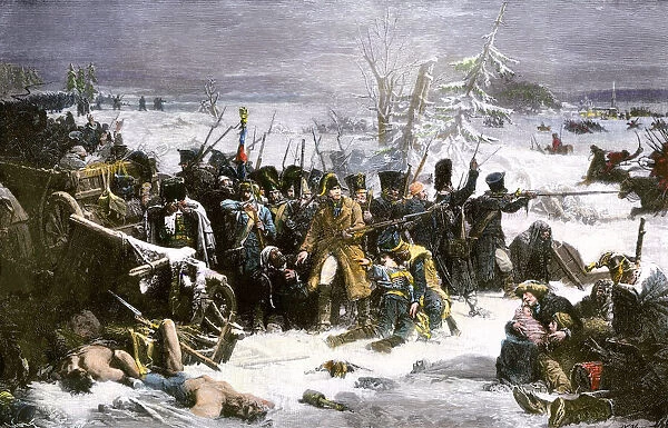 EVNT2A-00053. Marshal Ney bringing the French rear-guard out of Russia with heavy losses