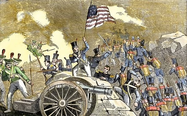 EVNT2A-00066. Mexican artillery at Monterey captured by General Zachary Taylors troops