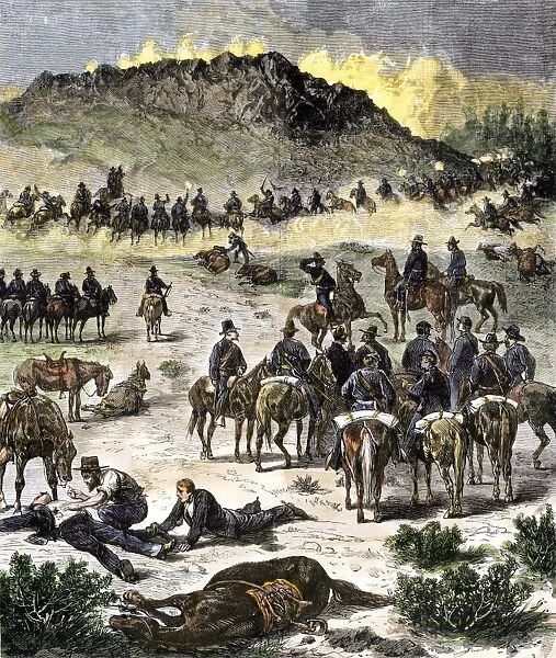 EVNT2A-00076. Battle of Birch Creek during the Nez Perce War in eastern Oregon, 1878.