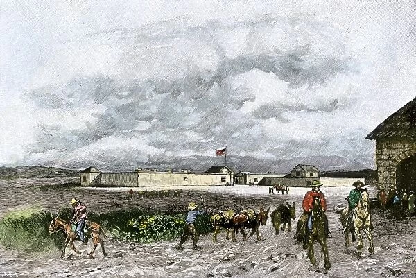 EVNT2A-00158. Sutter's Fort in the 1840s when it became the center of the