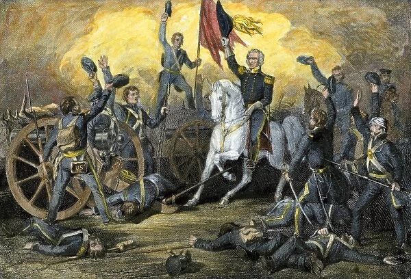 EVNT2A-00277. General Winfield Scott at the Battle of Cerro Gordo, US-Mexican War.