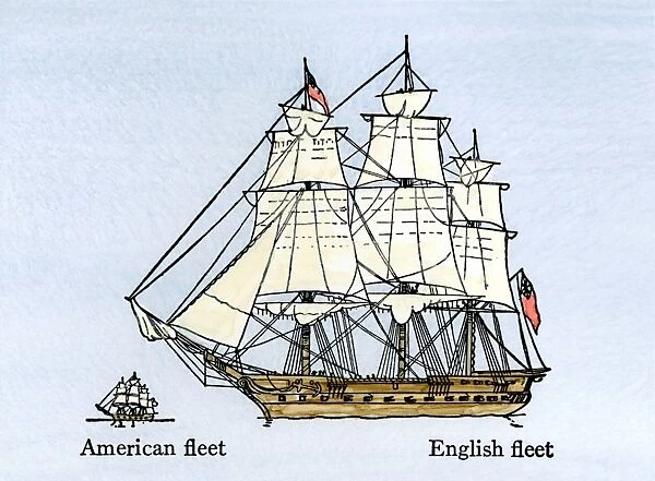 EVNT2A-00306. Relative size of the American and English fleets at the start