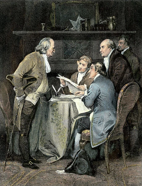 EVRV2A-00003. Committee writing the Declaration of Independence, 1776