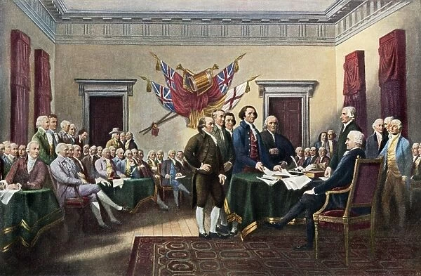 EVRV2A-00020. Signing the Declaration of Independence, July 4, 1776.