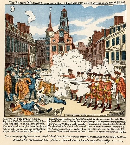 EVRV2A-00021. Paul Revere's engraving of the Boston Massacre