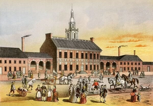 EVRV2A-00045. Independence Hall in Philadelphia where the Continental Congress