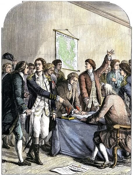 EVRV2A-00053. Delegates signing the Declaration of American Independence, July 4, 1776.