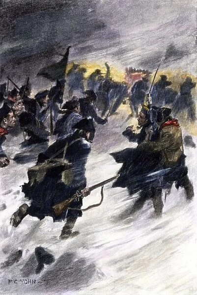 EVRV2A-00087. Benedict Arnold's attack on the British in Quebec in the winter of 1775.