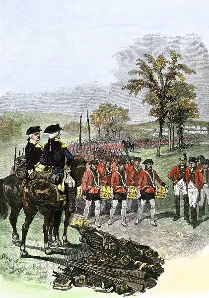 EVRV2A-00111. British army surrenders to American General Horatio Gates