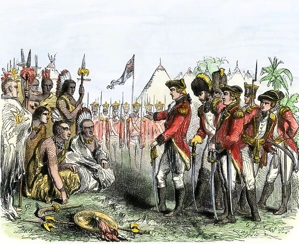 EVRV2A-00115. British General Burgoyne addressing Native Americans to secure