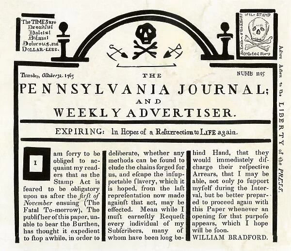EVRV2A-00135. Pennsylvania Journal and Weekly Advertiser protesting the