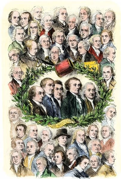 EVRV2A-00141. Portraits of the signers of the Declaration of Independence