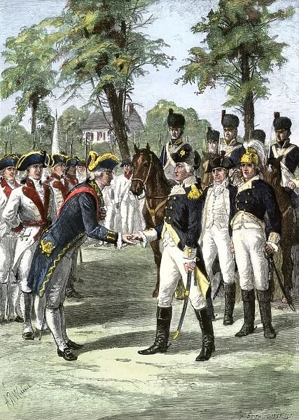 EVRV2A-00150. General Washington introduced to the Comte de Rochambeau