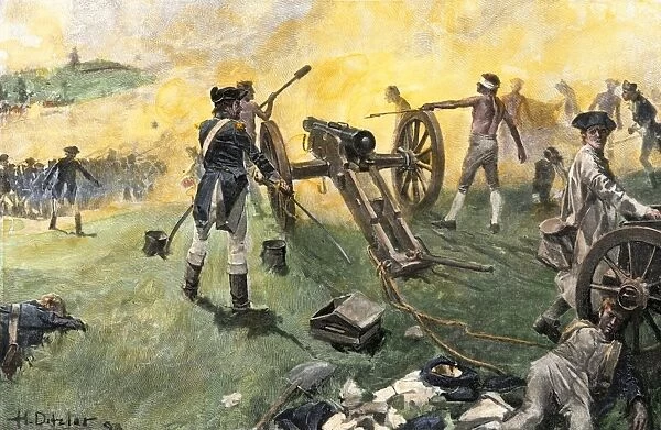 EVRV2A-00177. American artillery engaged at the Battle of Monmouth