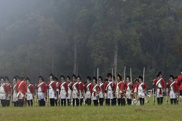 EVRV2D-00084. British army takes the field in a reenactment of the surrender at Yorktown