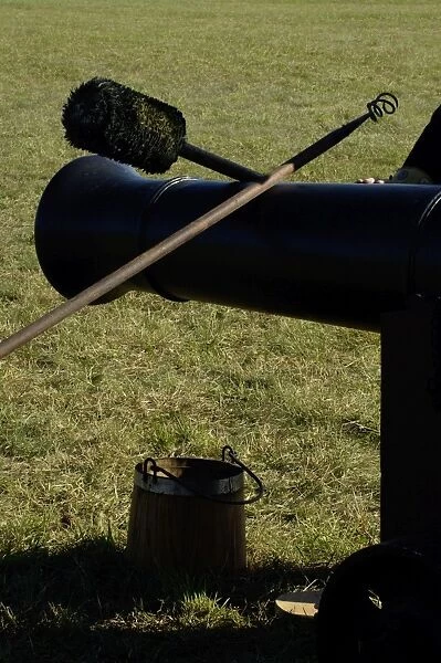 EVRV2D-00170. Artillery tools, Revolutionary War reenactment at Yorktown battlefield
