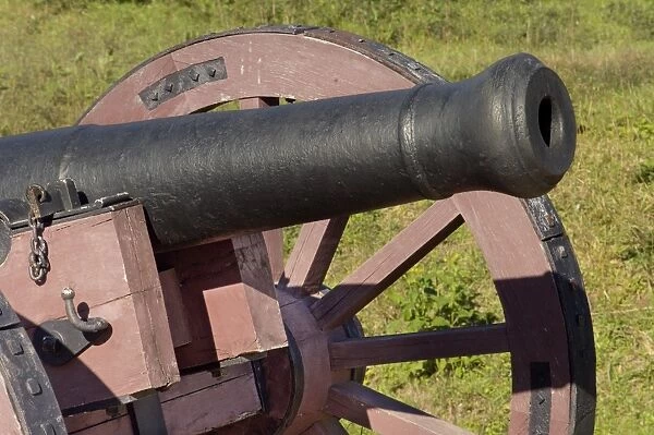 EVRV2D-00178. Close-up of a Revolutionary War cannon at Yorktown battlefield, Virginia.