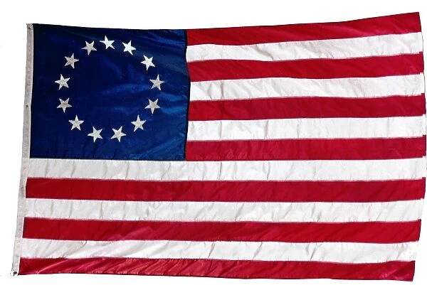 EVRV2P-00006. Thirteen-star flag of the new United States at hanging at the Monmouth