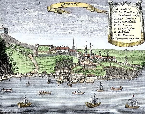 EXPL2A-00025. Quebec City and the Saint Lawrence River, 1722.