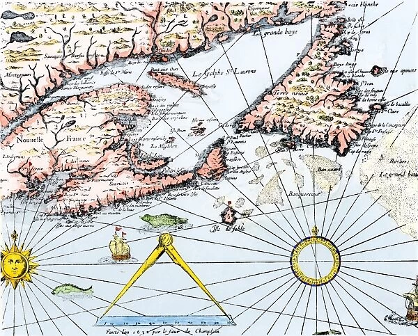EXPL2A-00058. Samuel de Champlain's map of the Gaspee