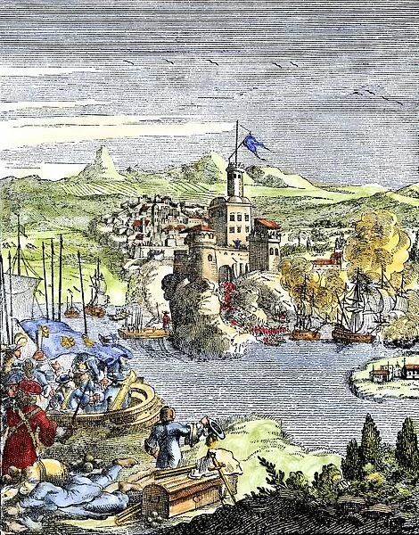 EXPL2A-00080. Capture of French Quebec by the English, 1629.