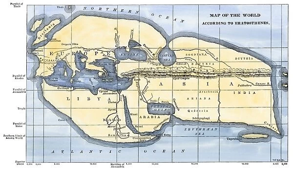 EXPL2A-00317. Map of the world according to ancient Greek geographer Eratosthenes.