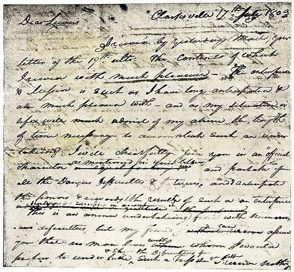 EXPL2A-00339. William Clark's letter accepting Lewis's invitation to join