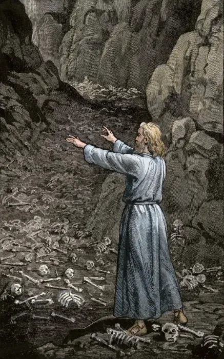 Framed Print : Ezekiel in the valley of dry bones Framed Print : Ezekiel in the valley of dry bones