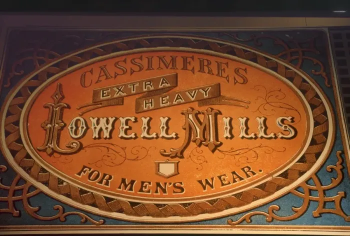 Framed Print : Fabric label for cloth woven in Lowell mills Framed Print : Fabric label for cloth woven in Lowell mills