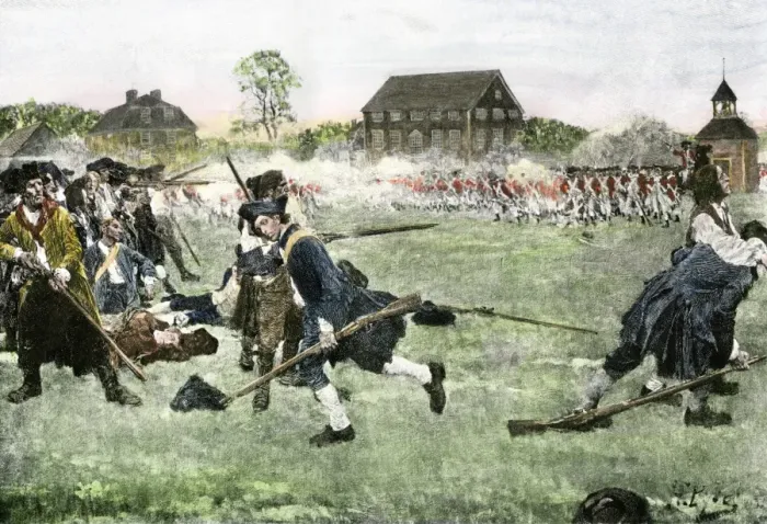 Framed Print : The fight on Lexington Green Framed Print : The fight on Lexington Green