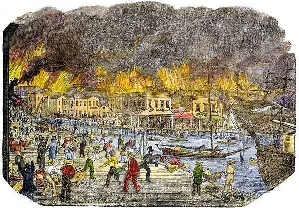 Fire in San Francisco, 1851