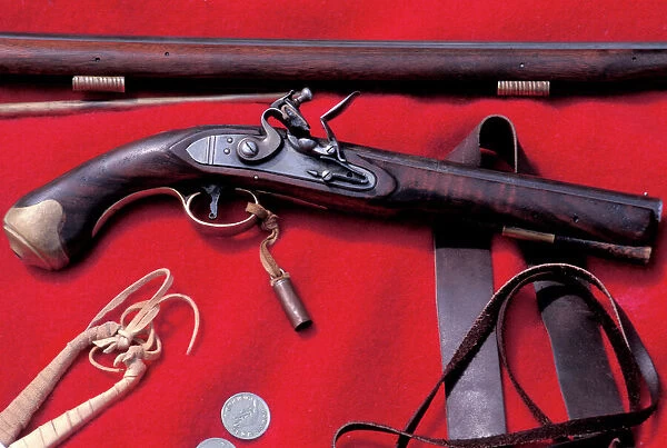 Flintlock pistol used in the fur trade