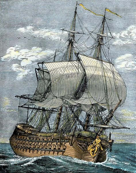 French frigate, 1700s