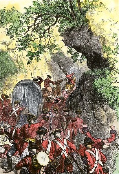 French and Indian ambush of Braddocks army, 1755