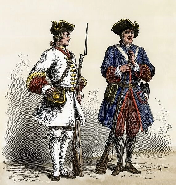 French soldiers in North America, early 1700s